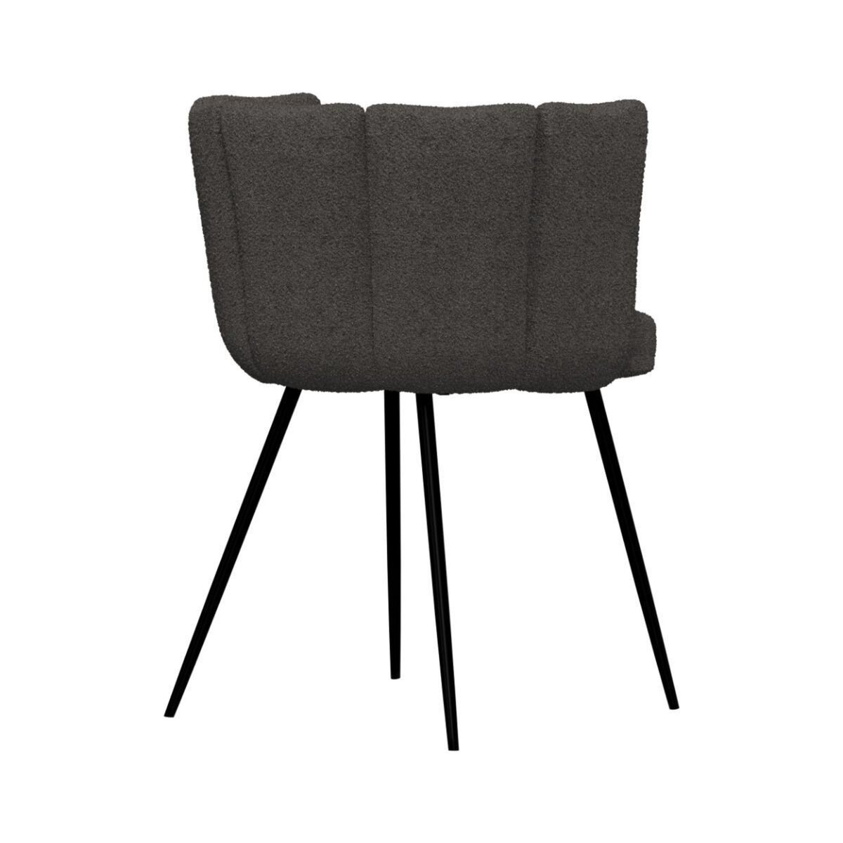 Rendez vous déco Lot de 2 chaises en tissu bouclé beige et pieds en métal - Cosette