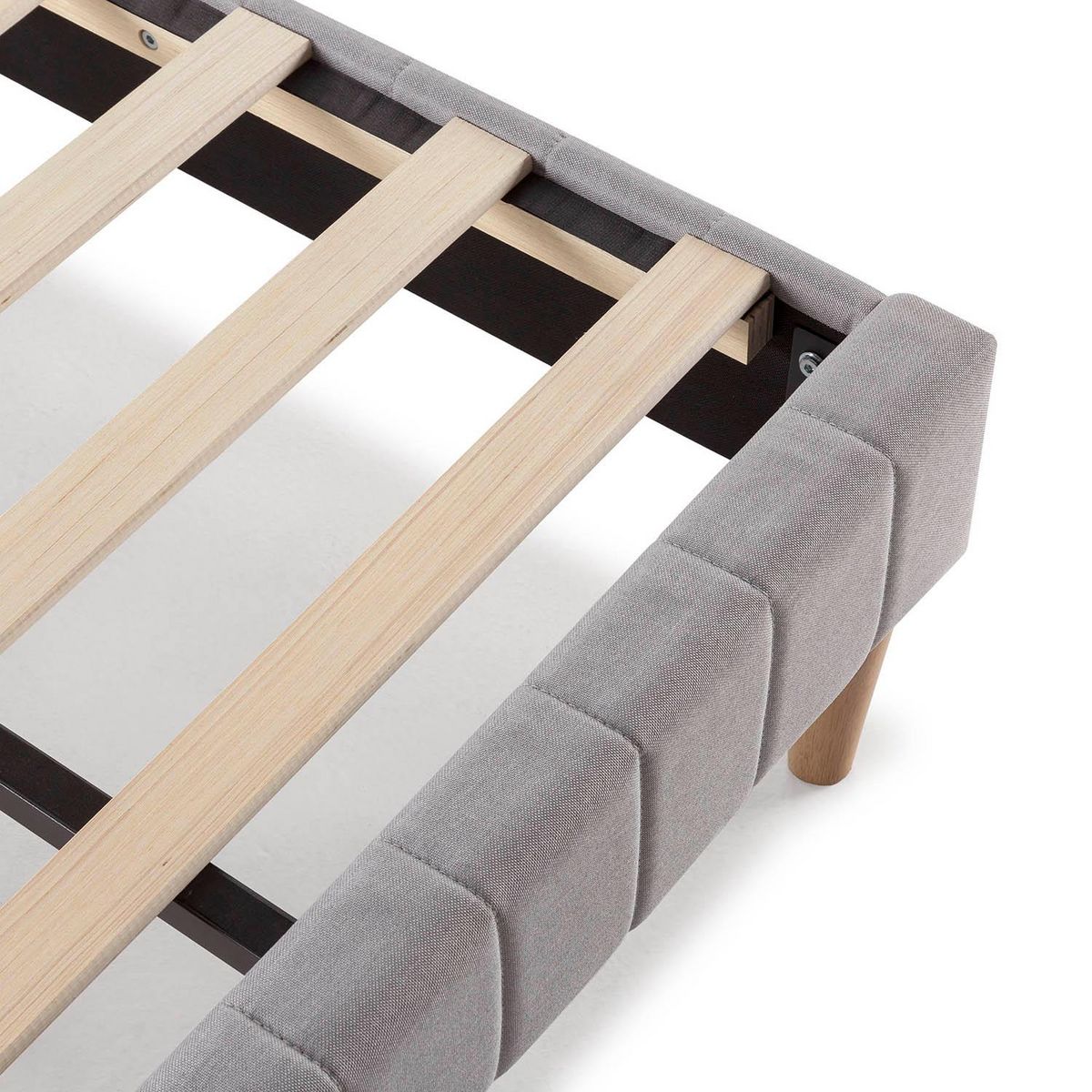 VS VENTA-STOCK Sommier + tête de lit Eris 140x200 cm Gris clair