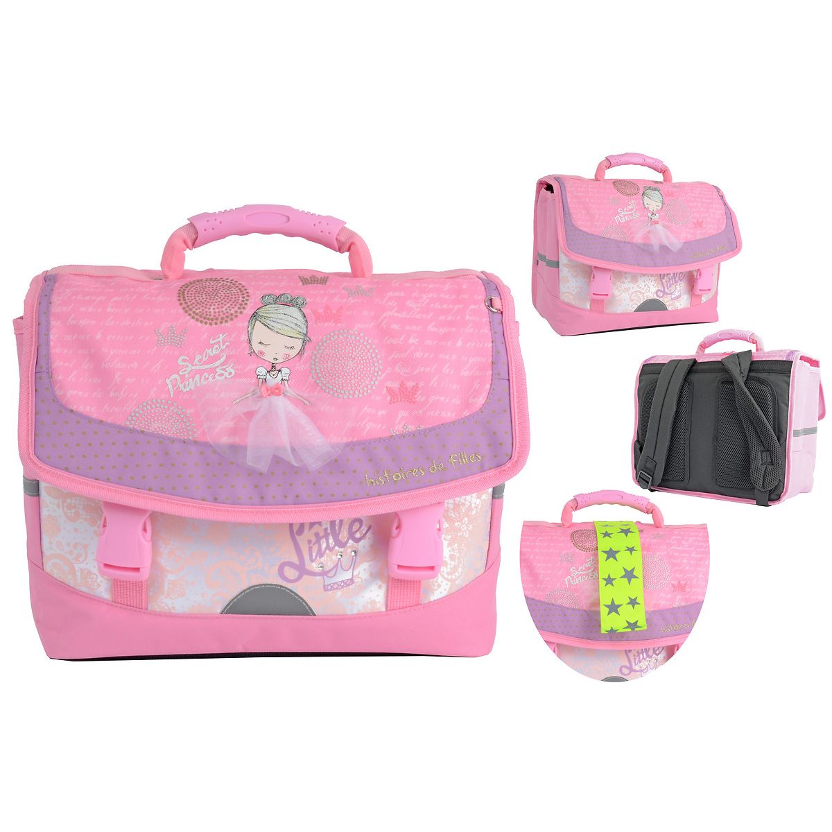 AUCHAN Cartable 36cm HDF GIRLY