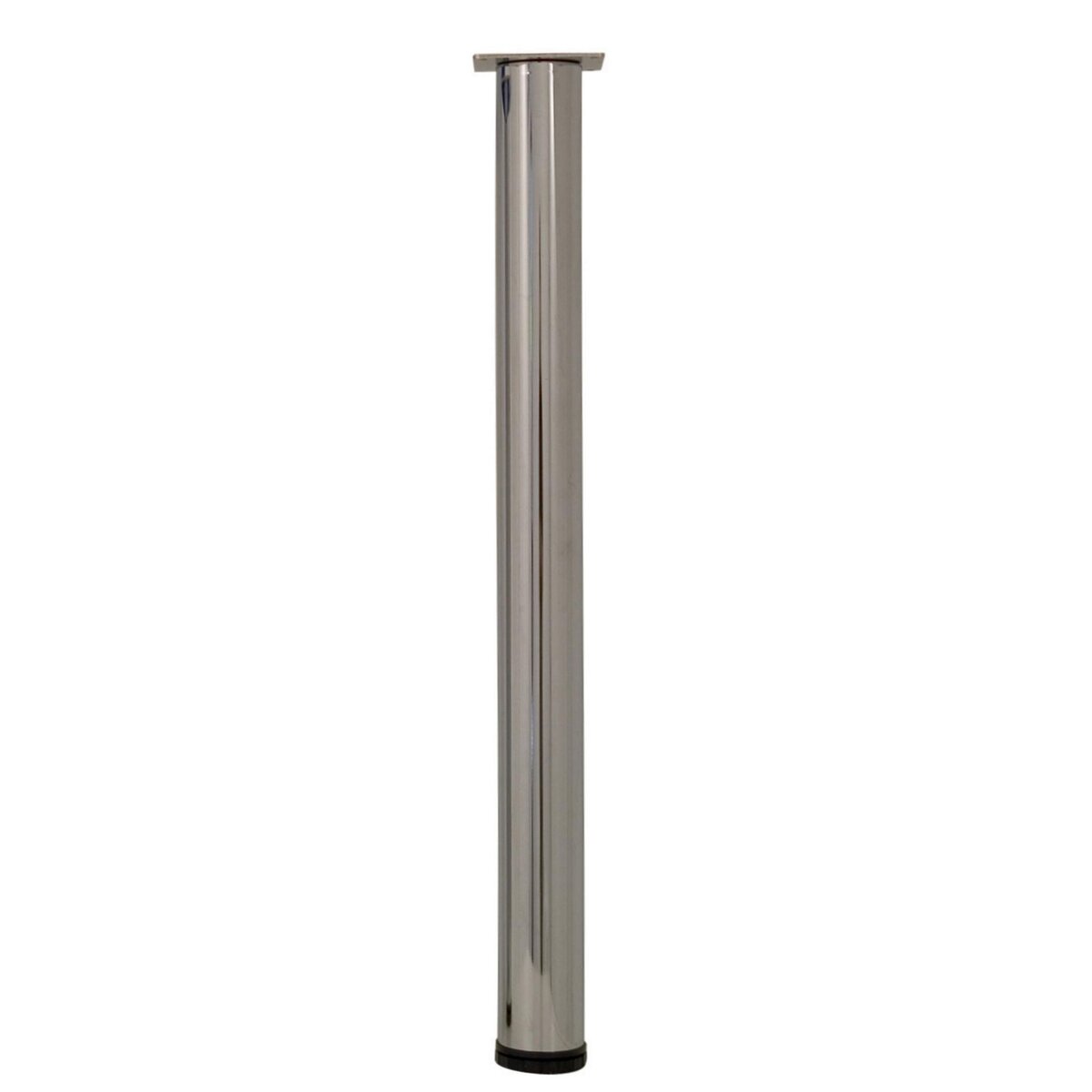 CENTRALE BRICO Pied de table cylindrique réglable acier chromé gris, de 70 à 73 cm