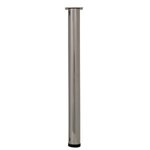 CENTRALE BRICO Pied de table cylindrique réglable acier chromé gris, de 70 à 73 cm