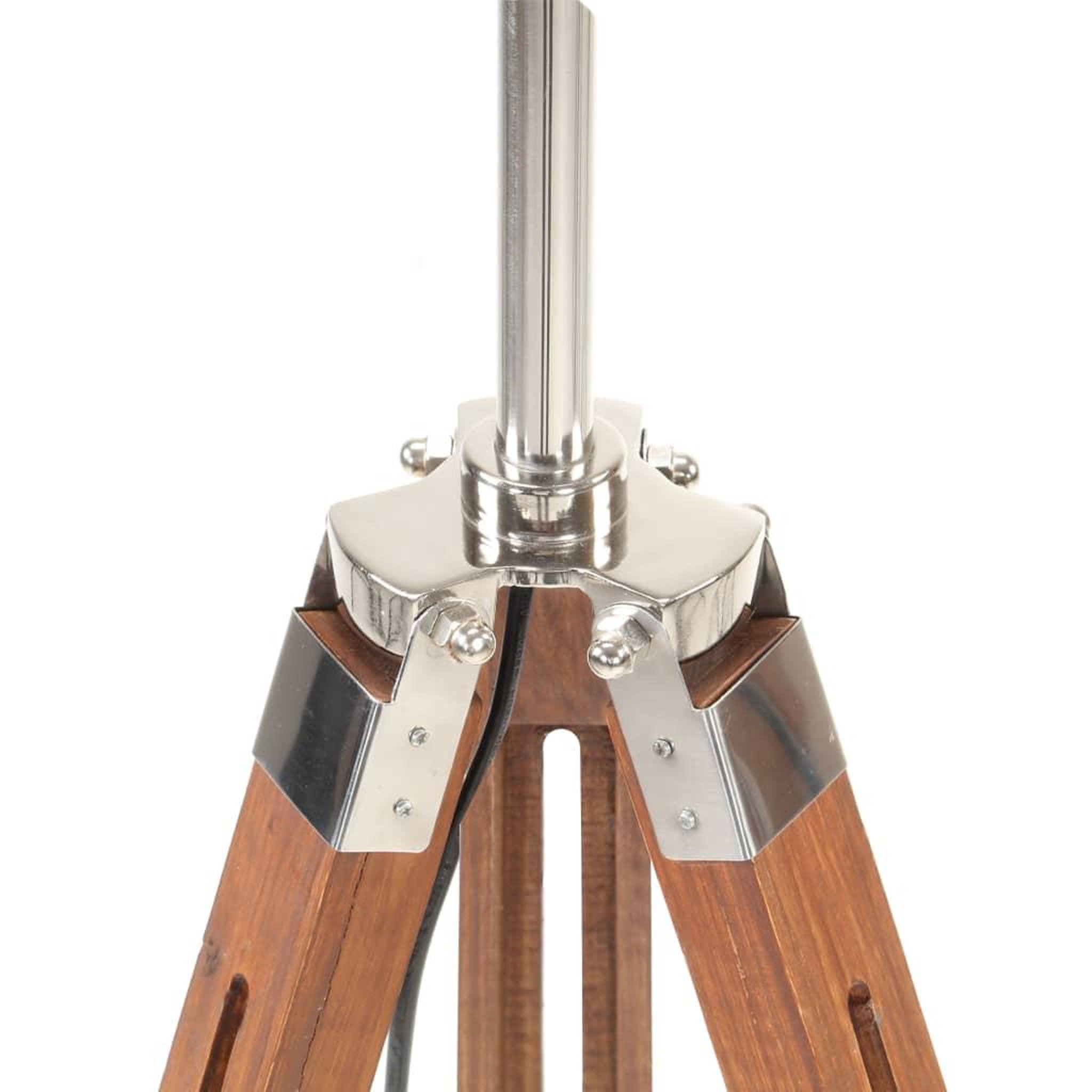 Voir la diapositive 5 : VIDAXL Lampadaire a trepied Marron miel et noir Bois de teck 141 cm