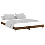 Voir la diapositive 3 : VIDAXL Cadre de lit sans matelas chene fume 200x200 cm bois ingenierie