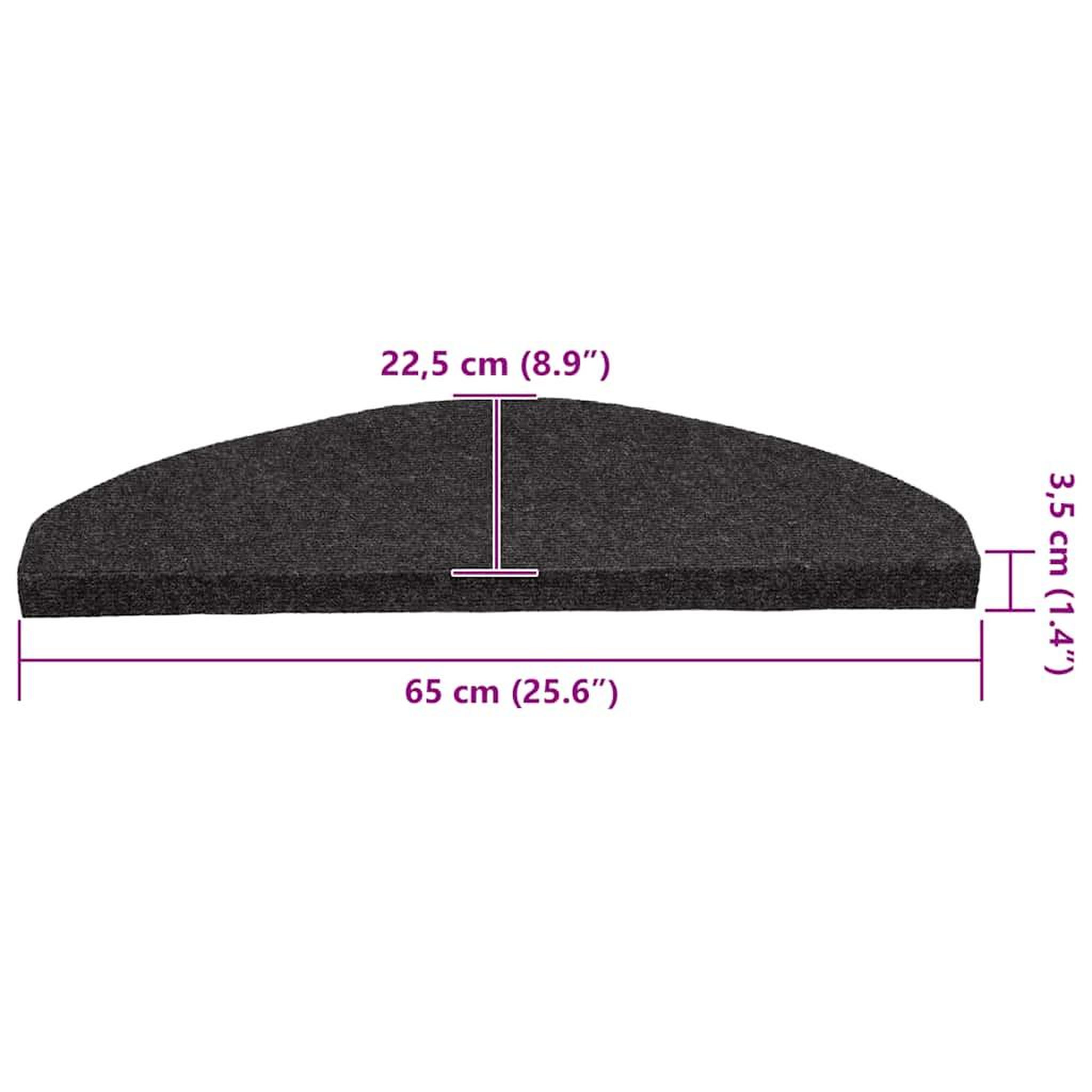 Voir la diapositive 6 : VIDAXL Tapis d'escalier auto-adhesifs 30 pcs noir 65x22,5x3,5 cm
