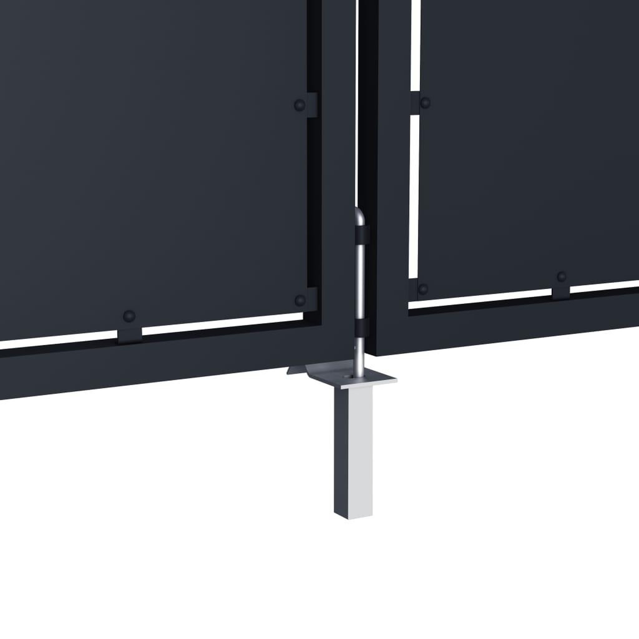 Voir la diapositive 4 : VIDAXL Portail de jardin Acier 300 x 125 cm Anthracite