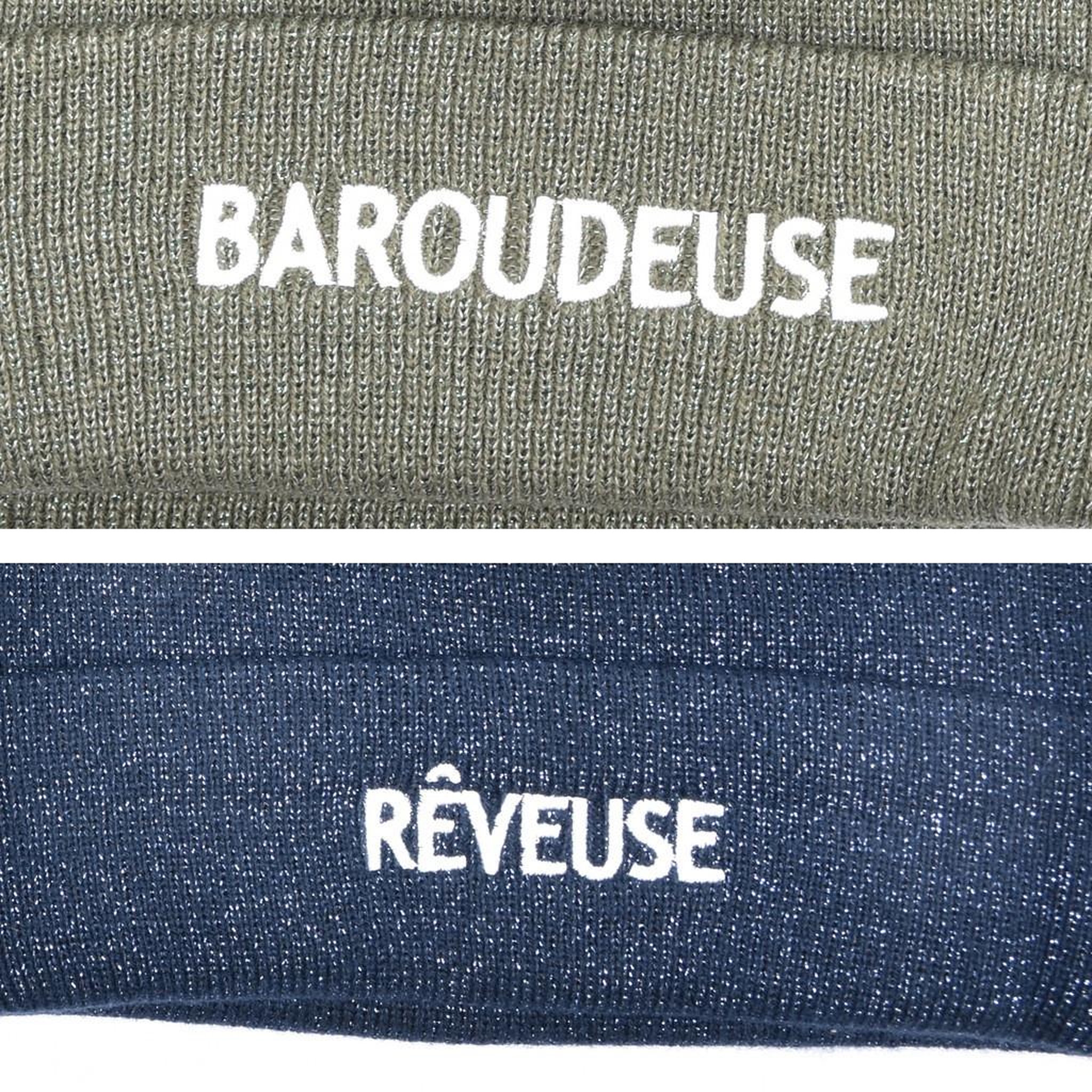 Voir la diapositive 3 : OZABI OZABI Bonnets Femme Fil Lurex Pailleté Message Brodé - Pack de 2 (Lot)