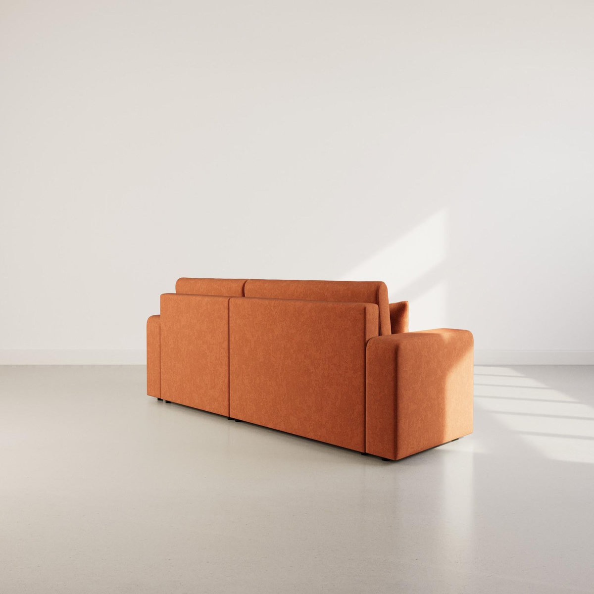 BEST MOBILIER Nicole - canapé d'angle réversible 5 places convertible avec coffre en tissu