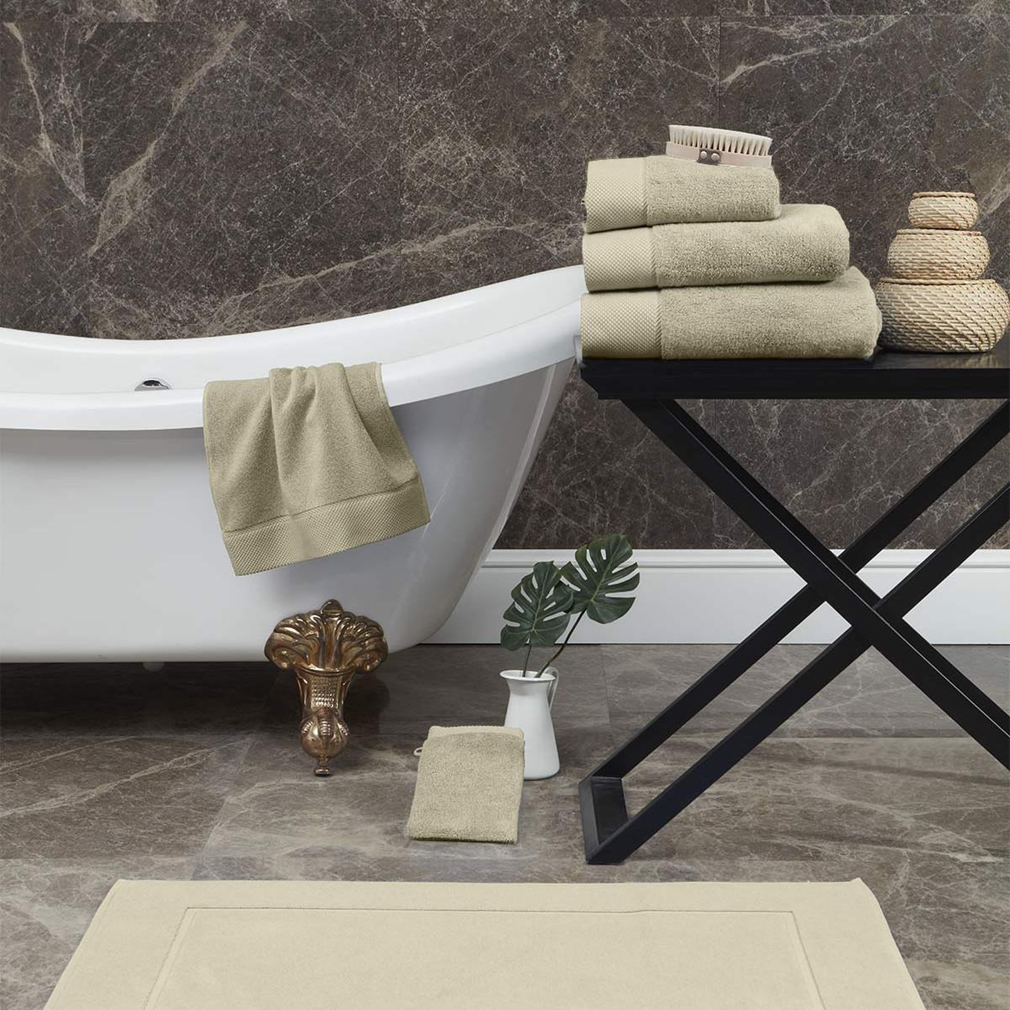 Voir la diapositive 4 : Sensei Maison Drap de bain Zéro Twist 560 g/m² SENSOFT - 70x140 cm