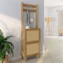 Voir la diapositive 4 : ID MARKET Vestiaire d'entrée HANAE meuble chaussures 2 portes effet naturel cannage