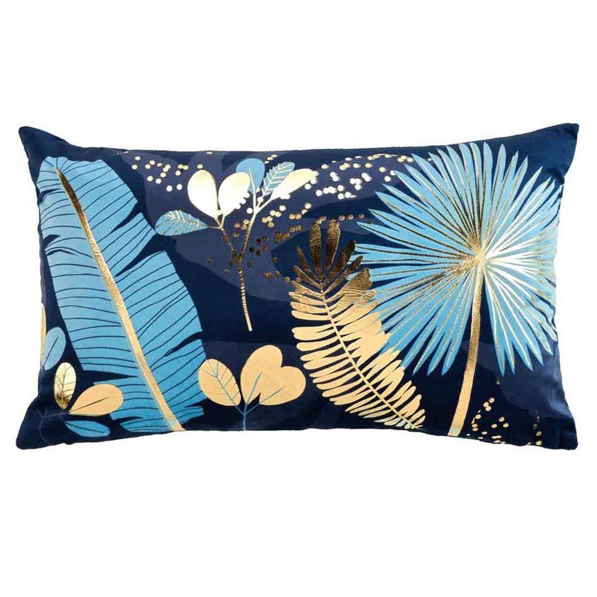 Douceur d'Intérieur Housse de coussin déco  prusseor  30x50cm bleu