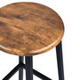 Voir la diapositive 4 : Paris Prix Ensemble Table de Bar & 2 Tabourets  Maynard  120cm Naturel & Noir
