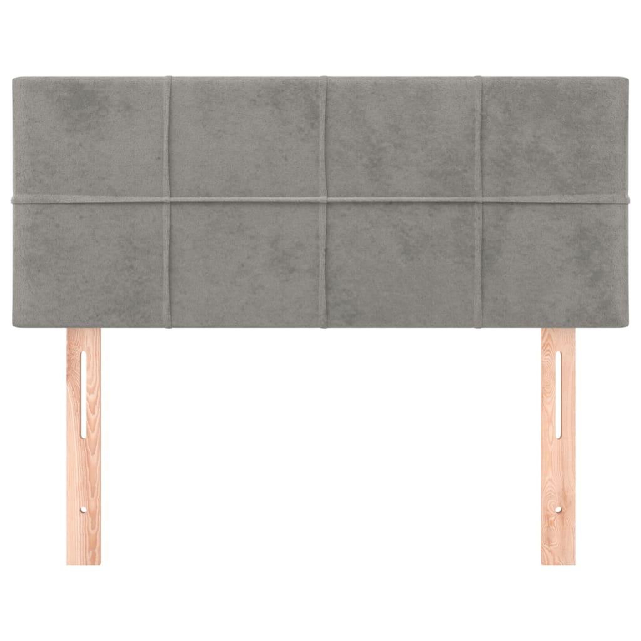 Voir la diapositive 3 : VIDAXL Tete de lit Gris clair 100x5x78/88 cm Velours