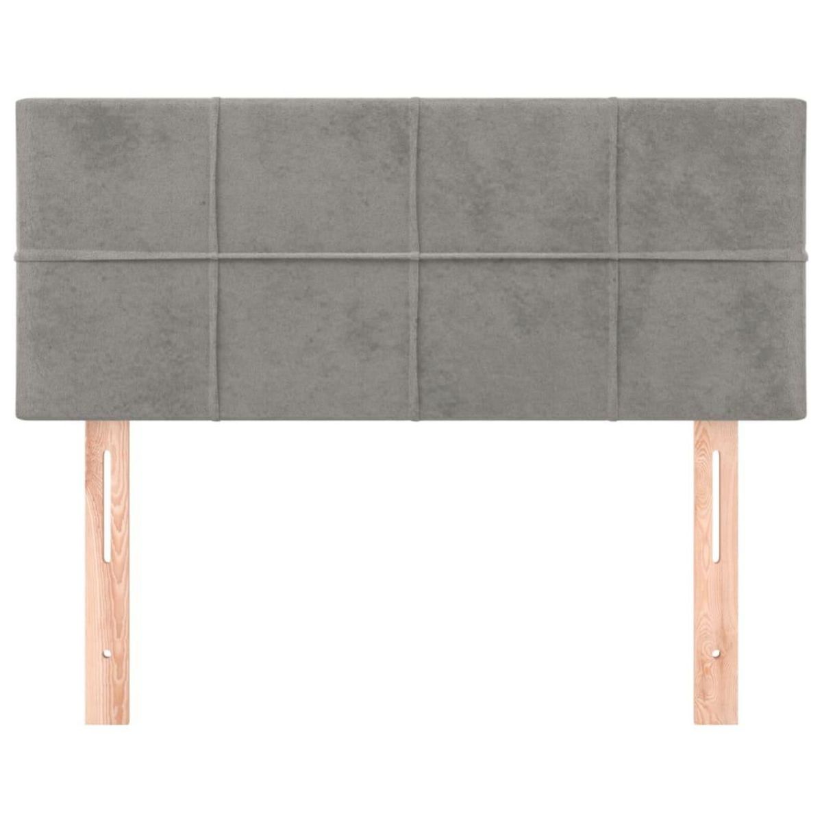 VIDAXL Tete de lit Gris clair 100x5x78/88 cm Velours