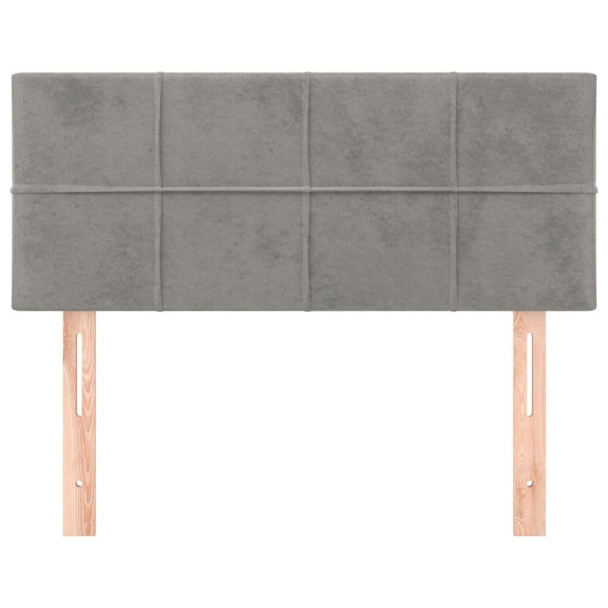 VIDAXL Tete de lit Gris clair 100x5x78/88 cm Velours