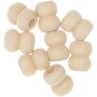RICO DESIGN 8 Perles rondes doubles - bois nature - 22 mm