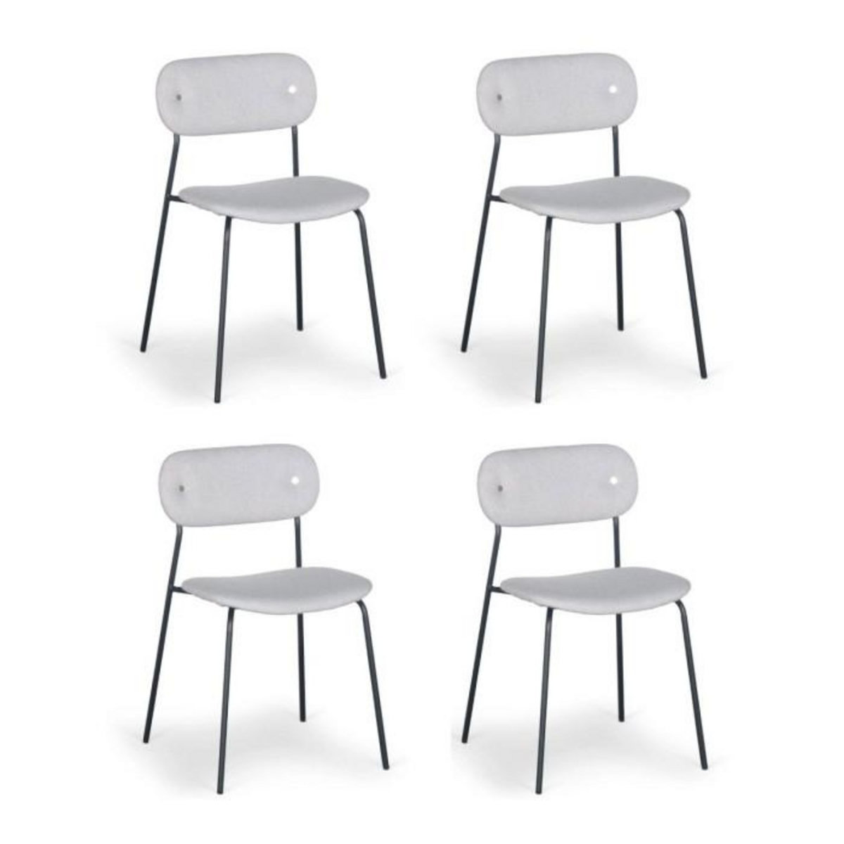 Paris Prix Lot de 4 Chaises Design  Tyler  80cm Gris