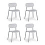 Voir la diapositive 1 : Paris Prix Lot de 4 Chaises Design  Tyler  80cm Gris