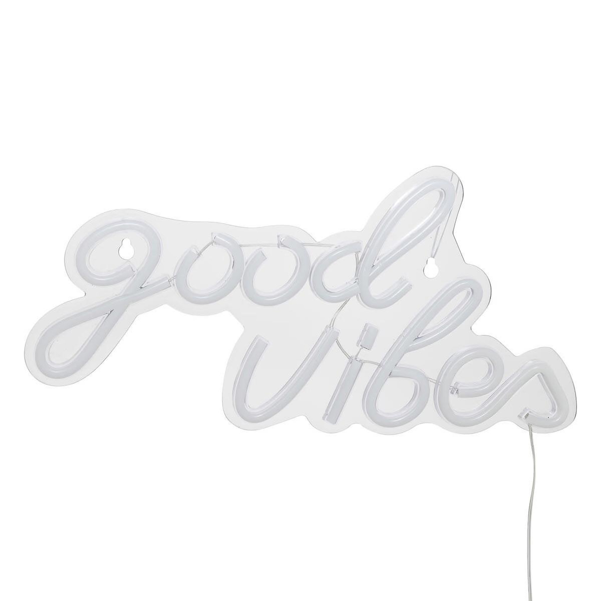 Voir la diapositive 3 : ATMOSPHERA Lampe murale néon led  good vibes  40cm rose