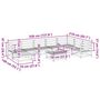 Voir la diapositive 6 : VIDAXL Salon de jardin 9 pcs bois massif sapin de douglas