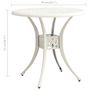 Voir la diapositive 6 : VIDAXL Table de jardin Blanc 78x78x72 cm Aluminium coule