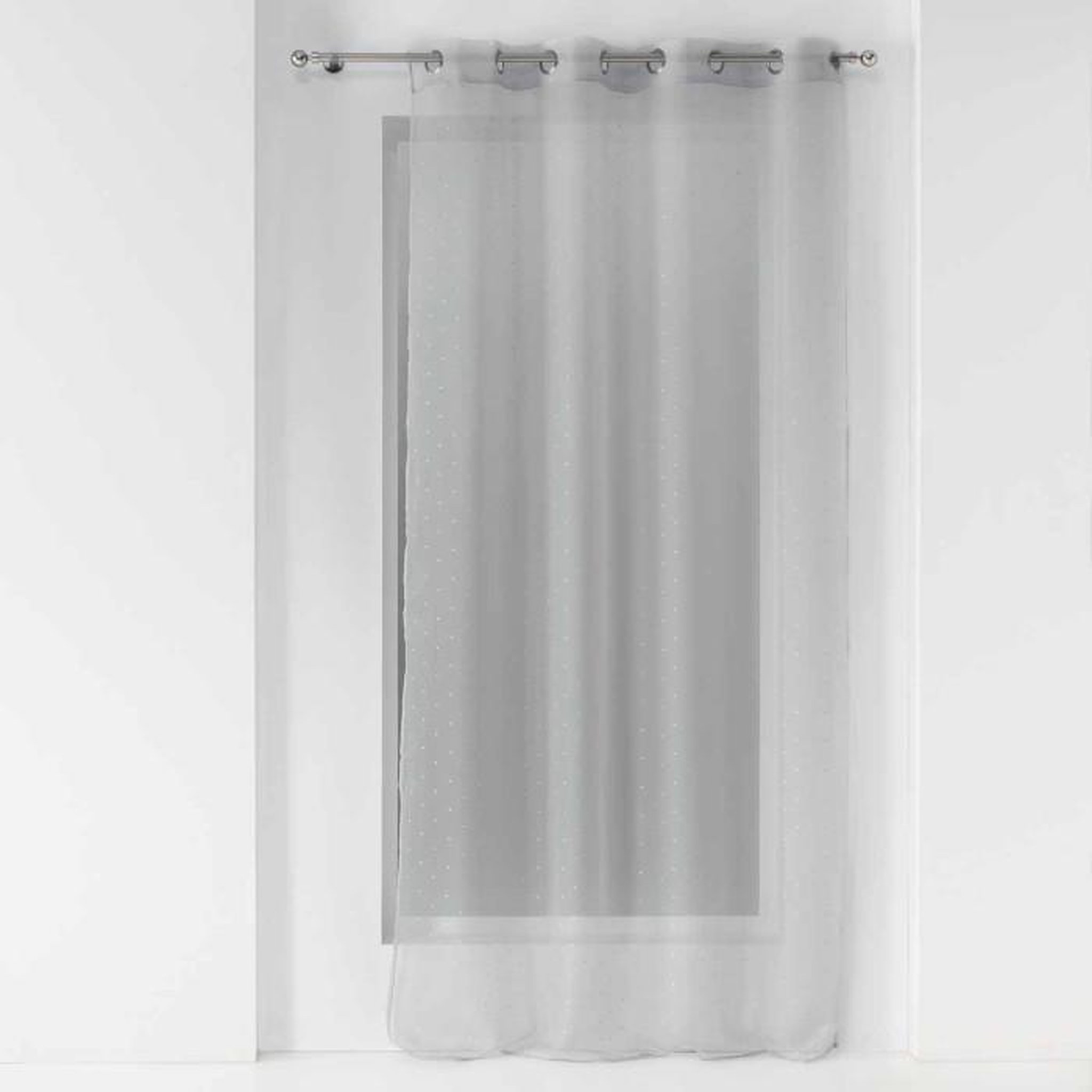 Voir la diapositive 1 : Paris Prix Rideau Voilage à Œillets  Orion  140x240cm Gris