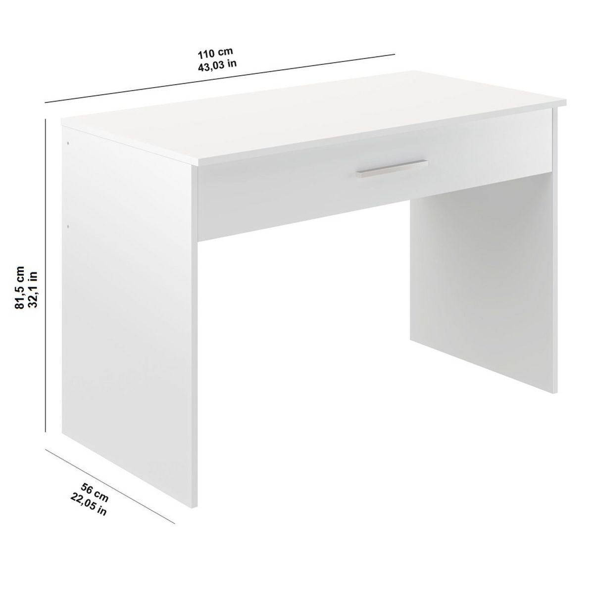 Bureau droit  1 Tiroir L110cm CARMELO