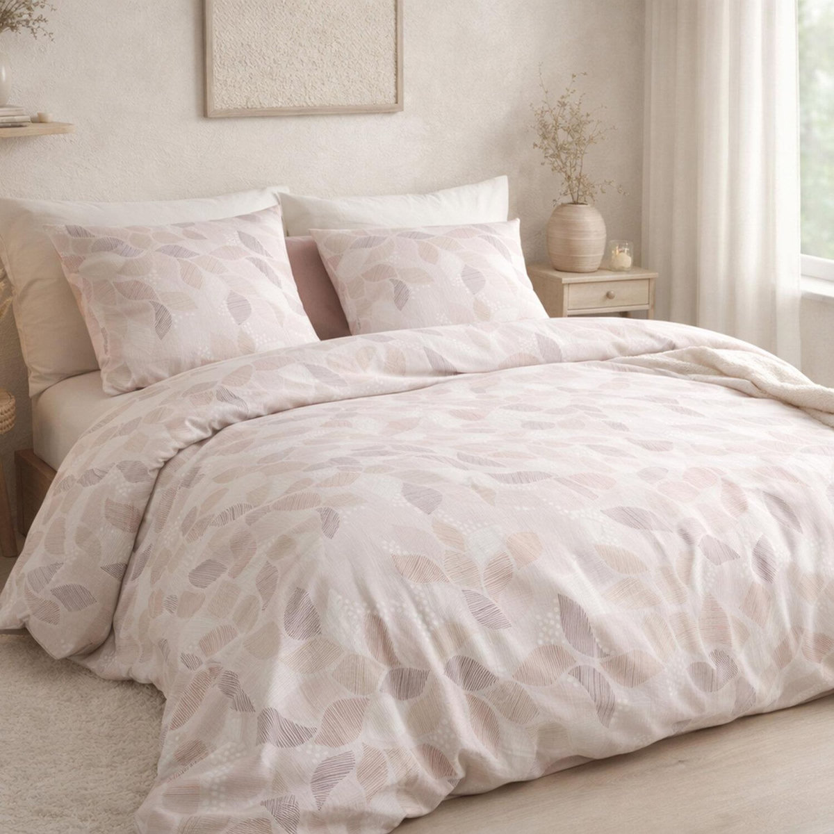 ATELIER DU COTON Parure housse de couette 100% coton 57fils alix