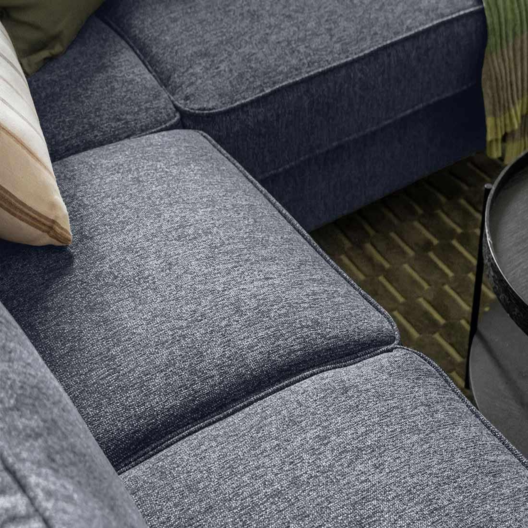 Voir la diapositive 5 : BEST MOBILIER Molly - canapé d'angle droit 5 places convertible en tissu