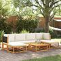 Voir la diapositive 1 : VIDAXL Salon de jardin avec coussins 7 pcs bois massif d'acacia