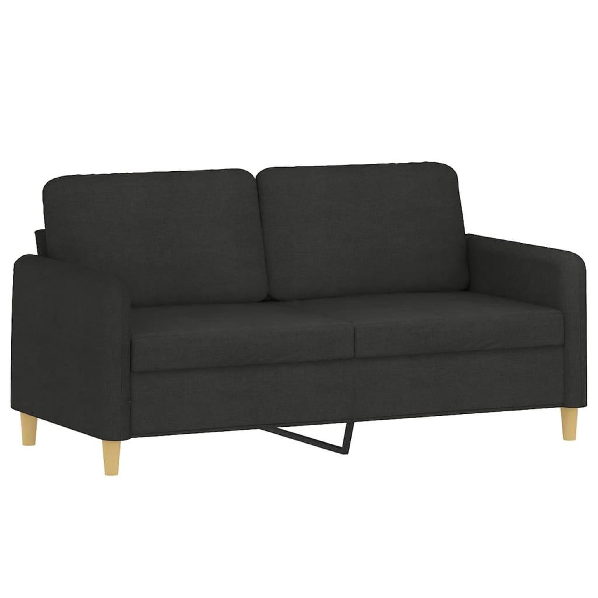 Voir la diapositive 4 : VIDAXL Ensemble de canapes 2 pcs avec coussins noir tissu