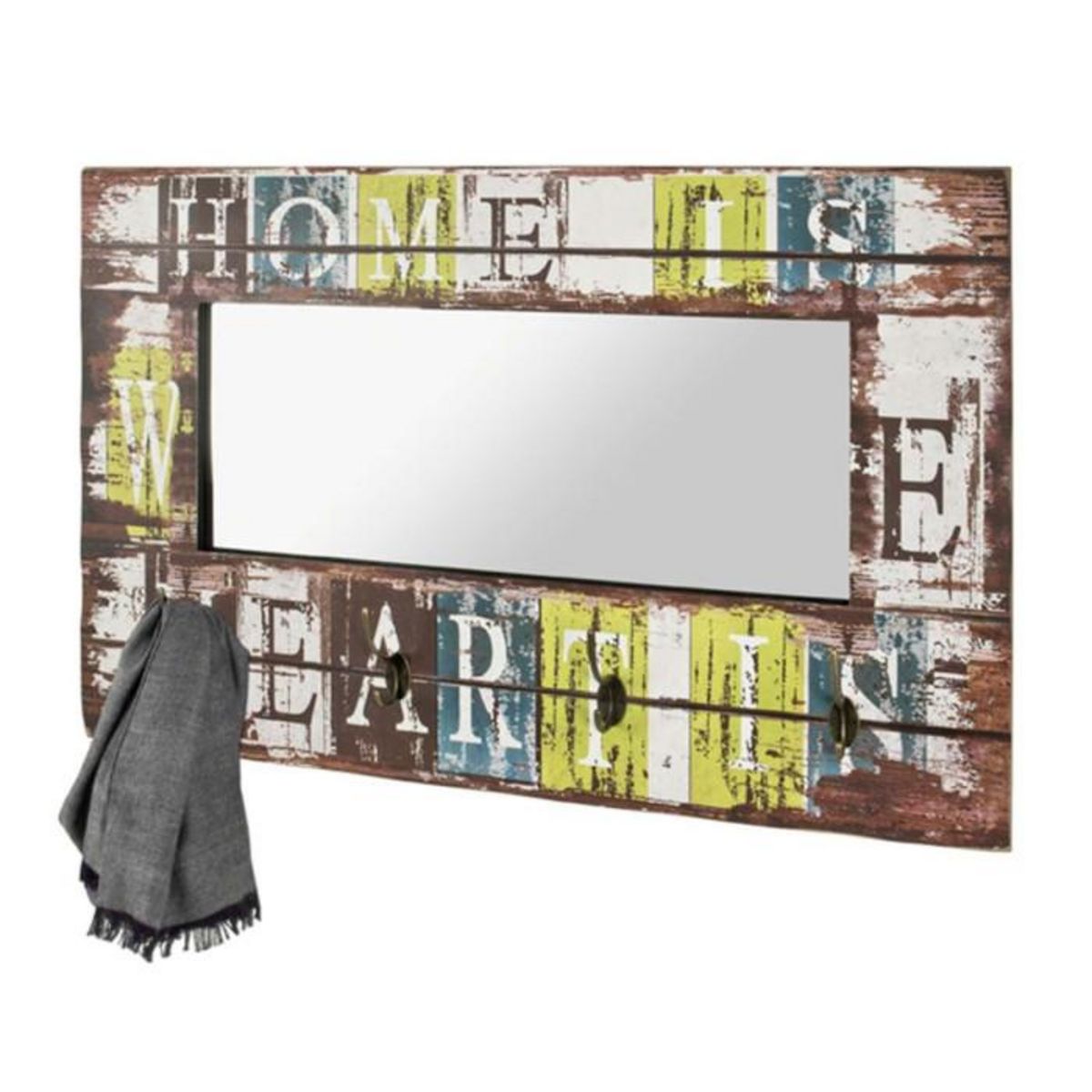 Paris Prix Patère Murale 4 Crochets  Home  80cm Multicolore