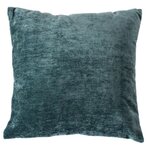Paris Prix Coussin Déco en Velours  Velvet  40x40cm Bleu Canard