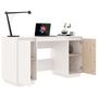 Voir la diapositive 4 : VIDAXL Bureau blanc 140x50x75 cm bois massif de pin