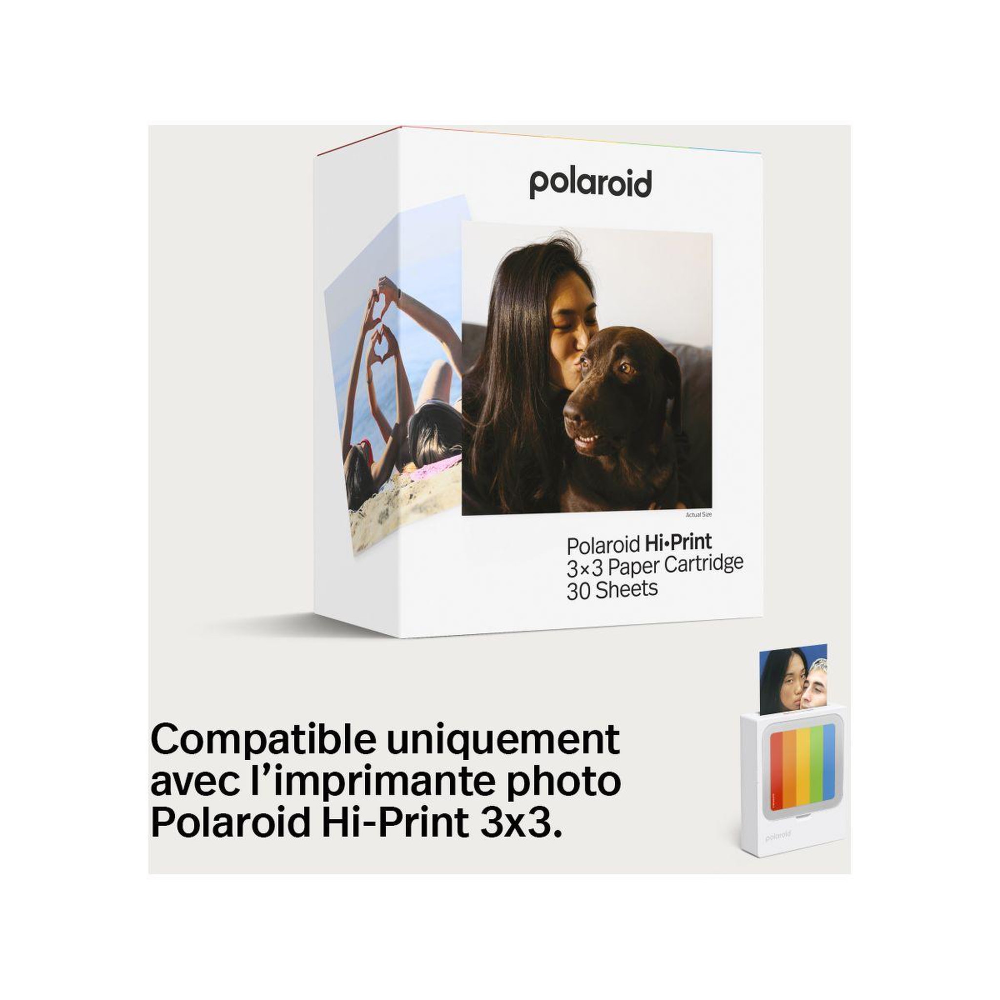 Voir la diapositive 4 : POLAROID Papier photo instantané Polaroid Hi Print 3x3 Paper Cartridge -