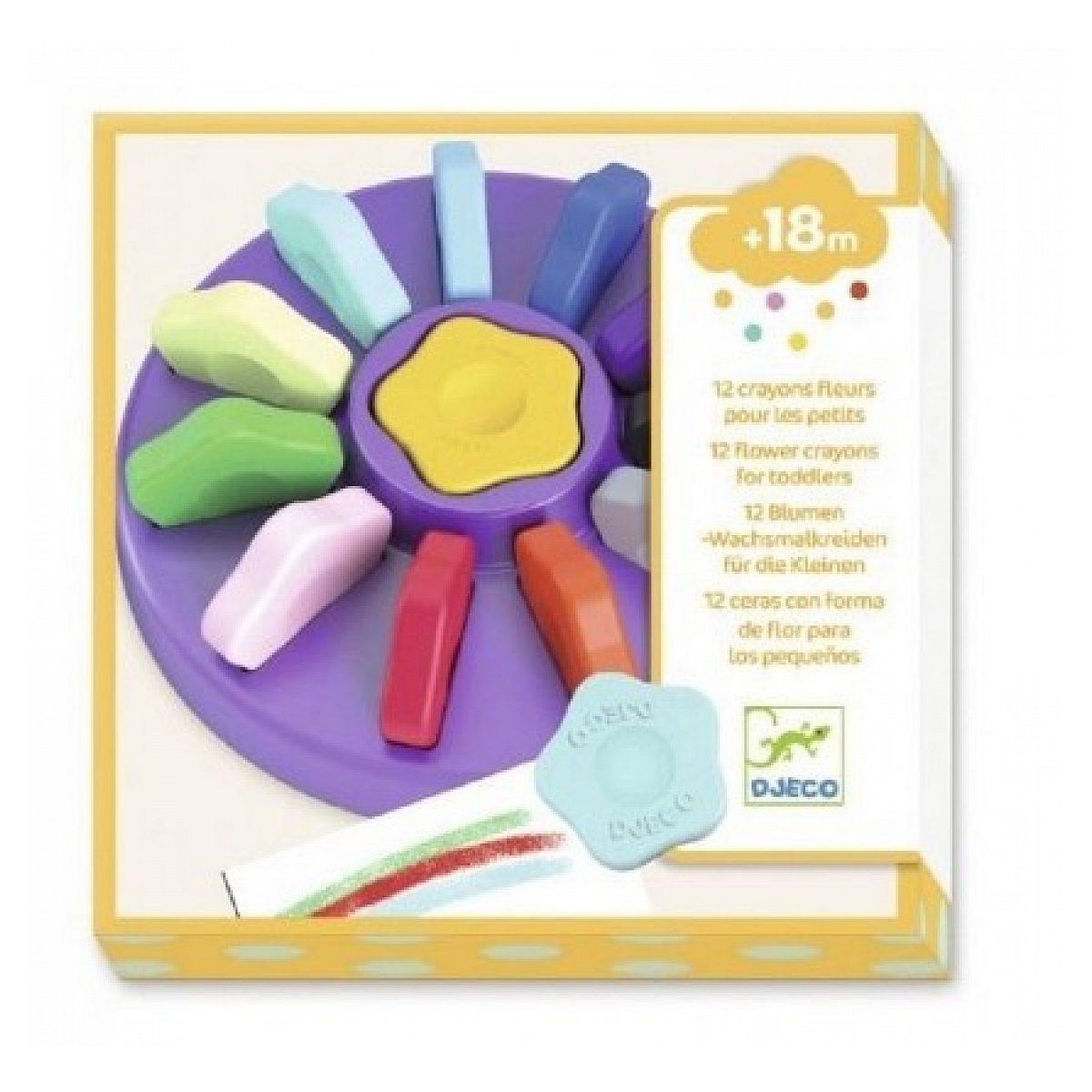 Djeco 12 crayons fleurs pour les petits
