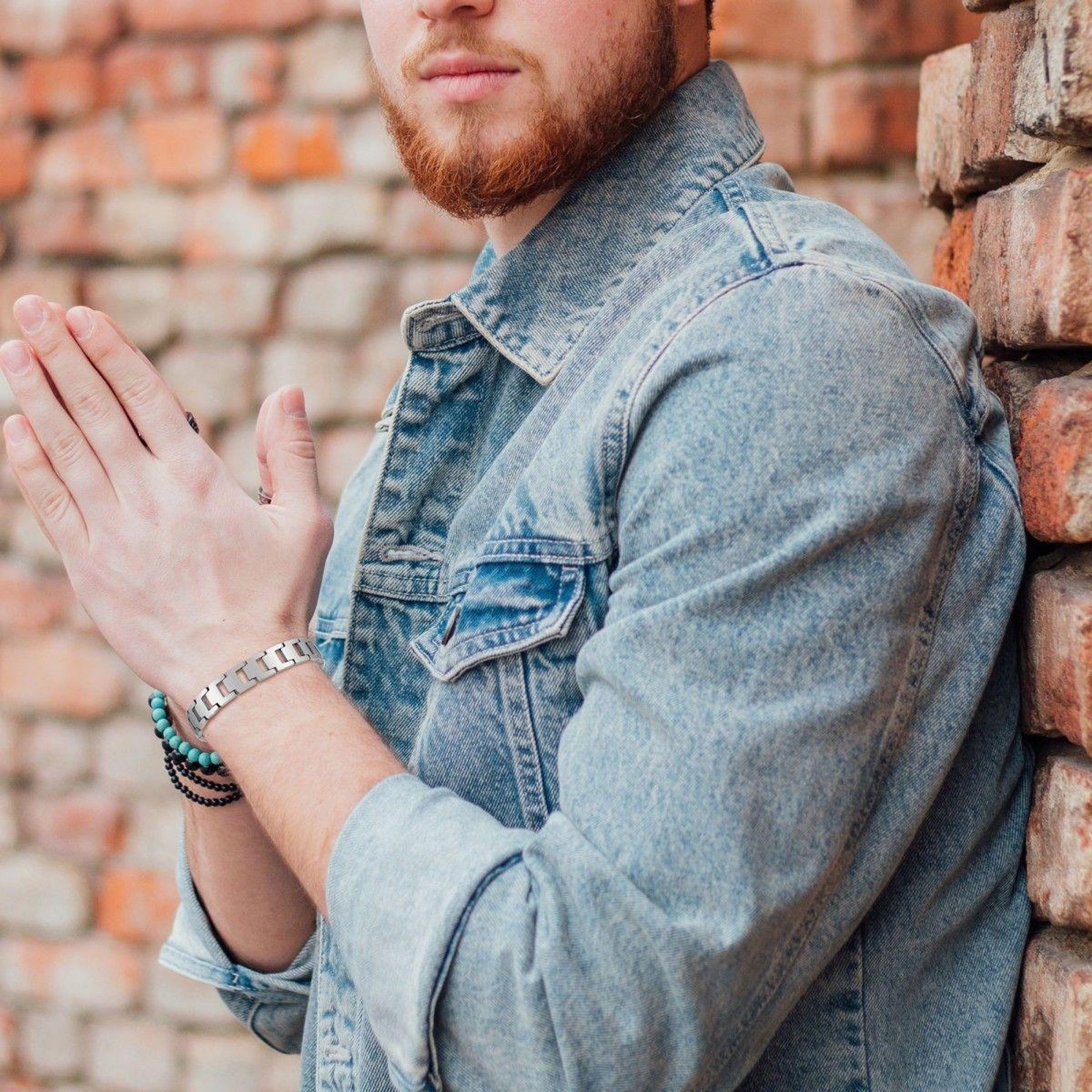 Voir la diapositive 2 : SC CRYSTAL Bracelet homme en acier inoxydable