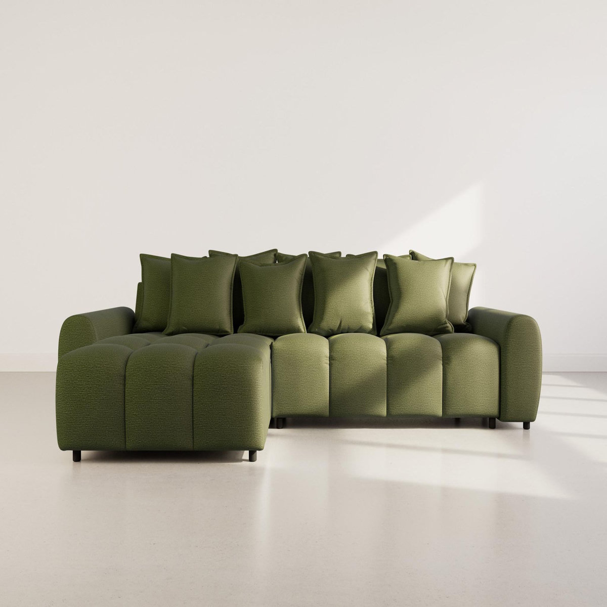 LISA DESIGN Adelaide - canapé d'angle réversible 4 places en tissu texturé