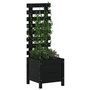 Voir la diapositive 3 : VIDAXL Jardiniere avec support noir 39x39,5x114 cm bois de pin massif