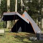 Voir la diapositive 1 : VIDAXL Tente de camping tipi 5 personnes gris impermeable