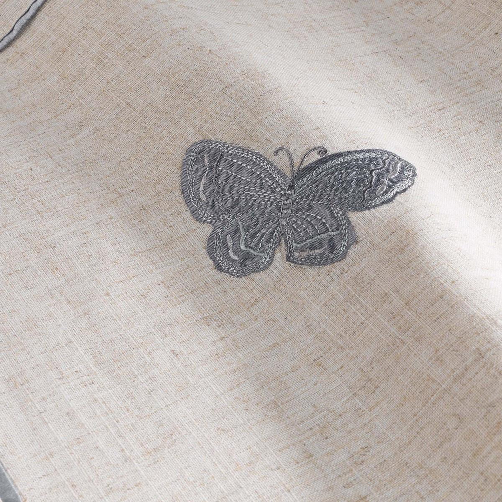 Voir la diapositive 2 : Douceur d'Intérieur Set de table brodé  opaline  33x45cm gris