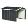Voir la diapositive 1 : OUTSUNNY Abri de jardin pour tondeuse à gazon robot-tondeuse - garage tondeuse robot - tôle acier ondulé gris blanc