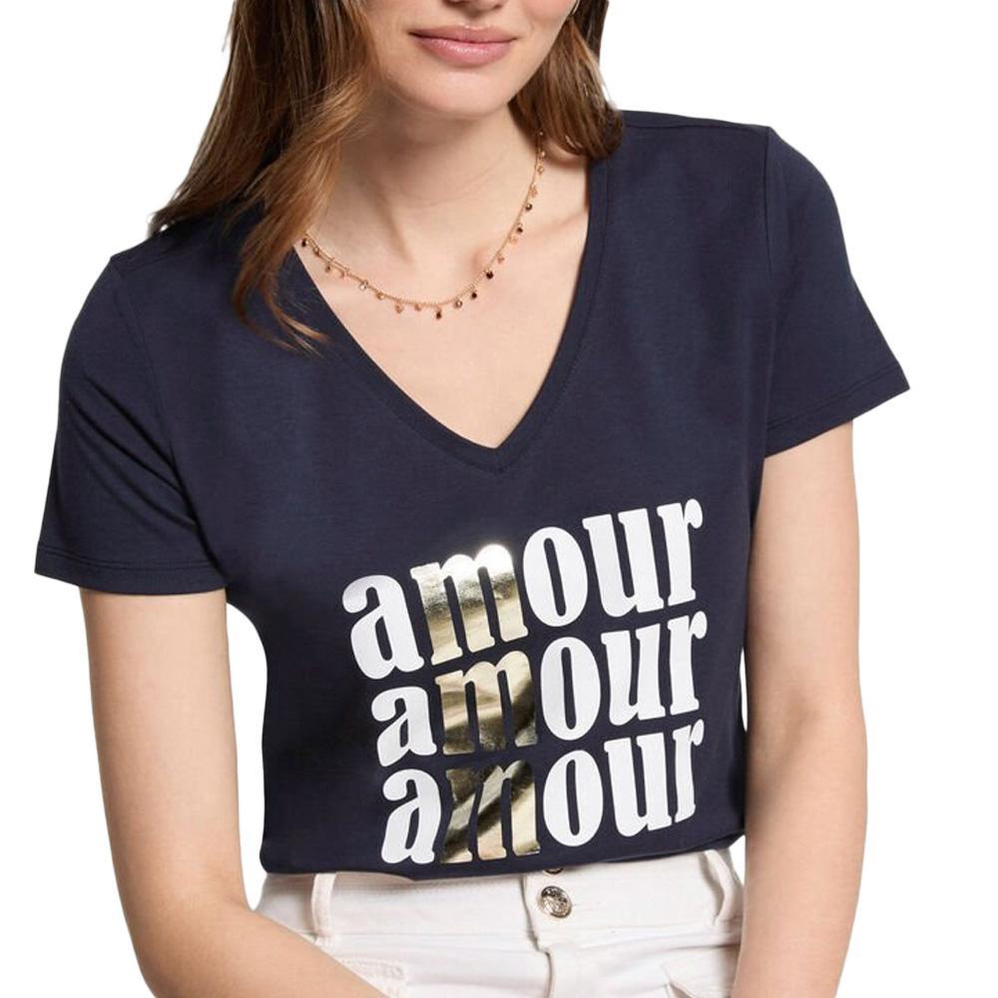 Voir la diapositive 1 : MORGAN T-shirt Noir Femme Morgan DAMOUR 931