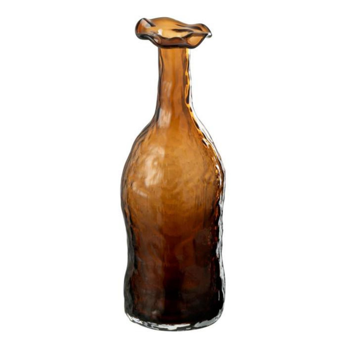 Paris Prix Vase Design en Verre  Eclosion  27cm Marron