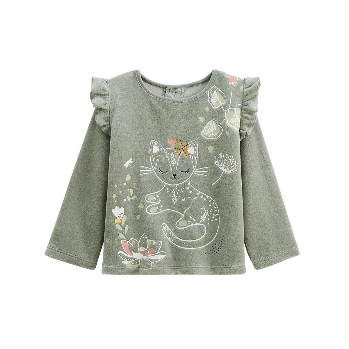 Petit Béguin Pyjama enfant 2 pièces en velours Lily