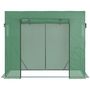 Voir la diapositive 5 : OUTSUNNY Serre de jardin balcon 1,54 m² - porte zippée enroulable, 2 fenêtres moustiquaires - acier PE haute densité anti-UV vert
