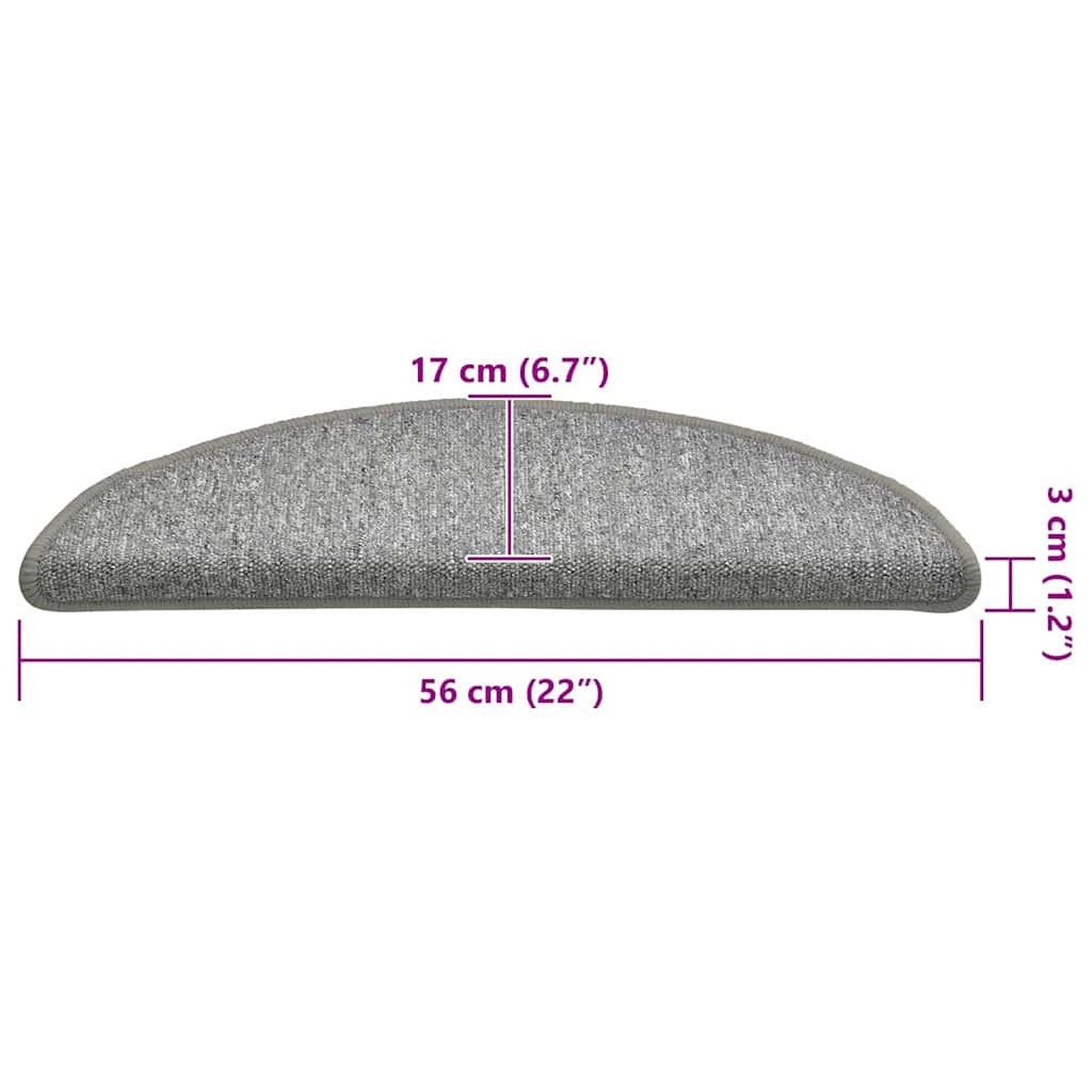 Voir la diapositive 6 : VIDAXL Tapis d'escalier 30 pcs gris clair 56x17x3 cm