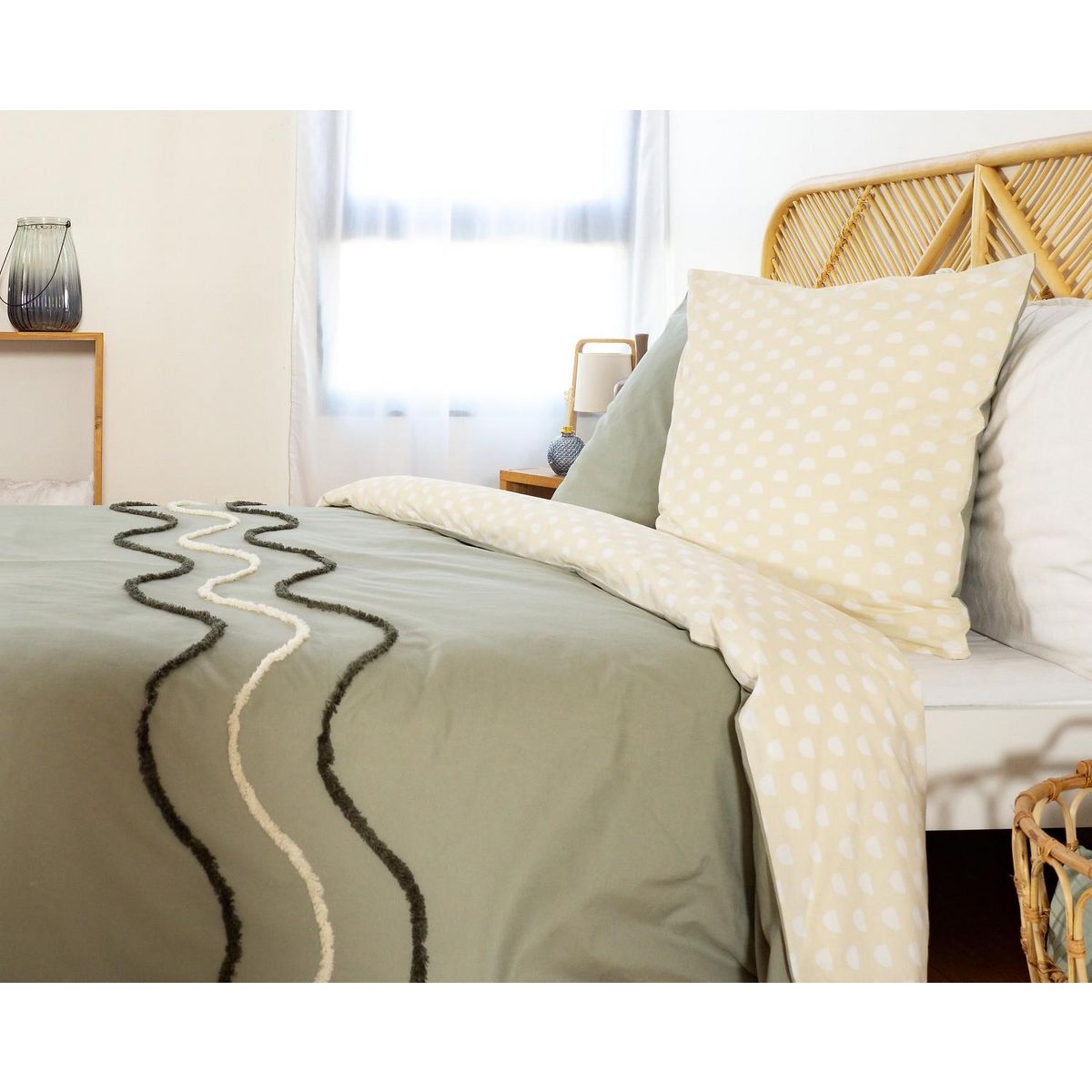 Home collection Parure housse de couette 100% coton 57fils linea