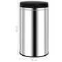 Voir la diapositive 6 : VIDAXL Poubelle a capteur automatique 60 L Acier inoxydable