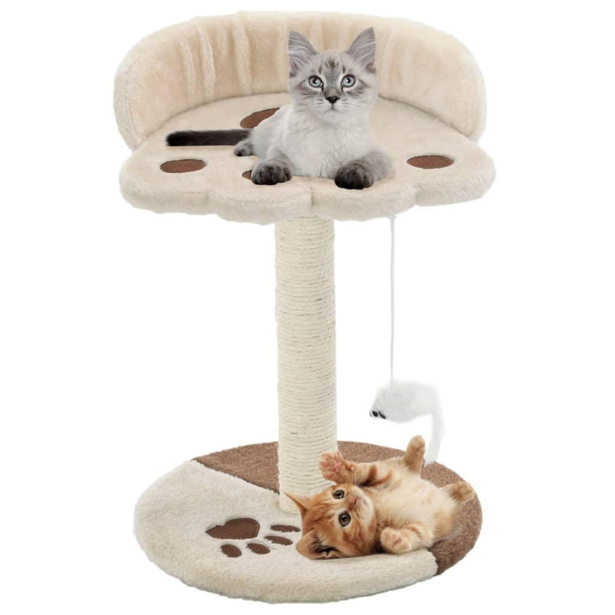 VIDAXL Arbre a chat avec griffoir en sisal 40 cm Beige et Marron