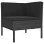 Voir la diapositive 4 : VIDAXL Salon de jardin 7 pcs avec coussins Resine tressee Noir